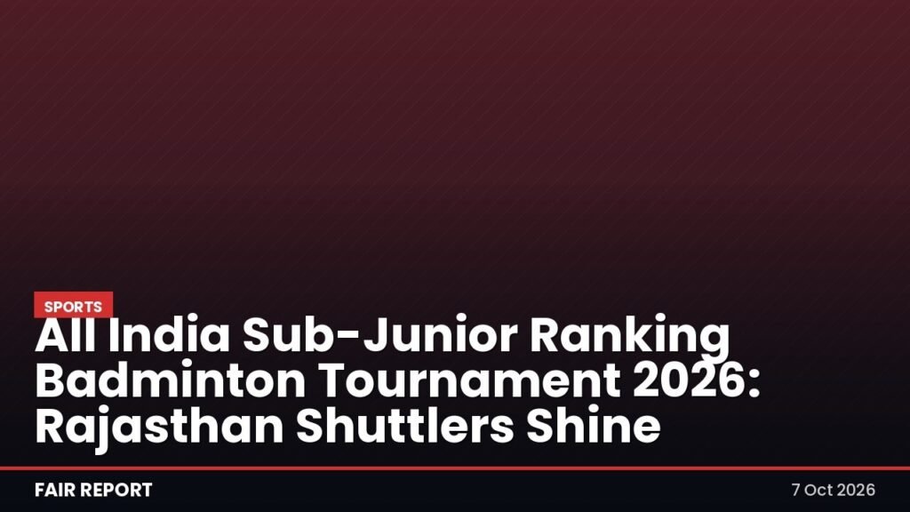 All India Sub Junior Ranking Badminton Tournament 2026: A badminton racket and shuttlecock on a court