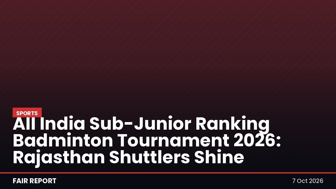 All India Sub Junior Ranking Badminton Tournament 2026: A badminton racket and shuttlecock on a court