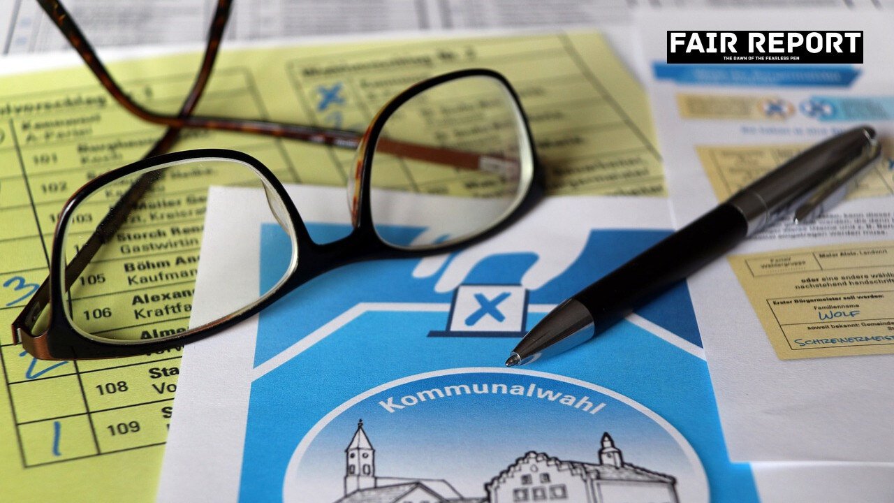 Ballot box and administrative seal symbolizing electoral oversight where Shashi Tharoor said CEC must resign