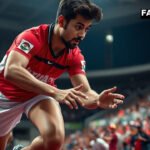 Indian Kabaddi player during the Commonwealth Kabaddi Championship opening match