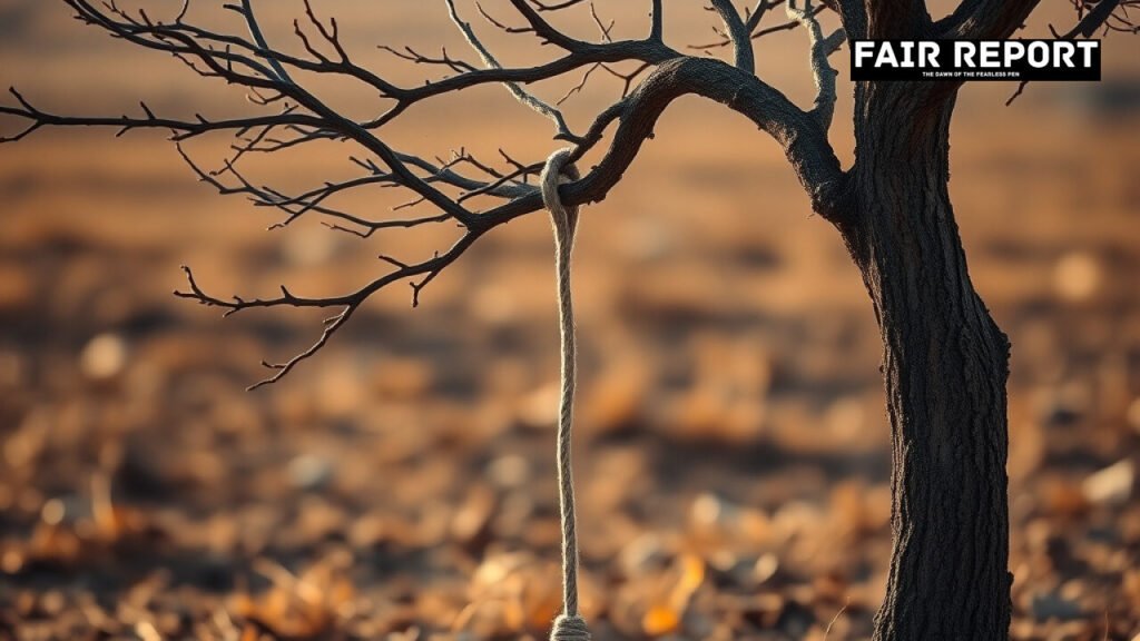 Barmer field tree scene related to Congress candidate suicide
