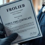Close-up of a fake FMG certificate held by police during the Rajasthan arrest operation