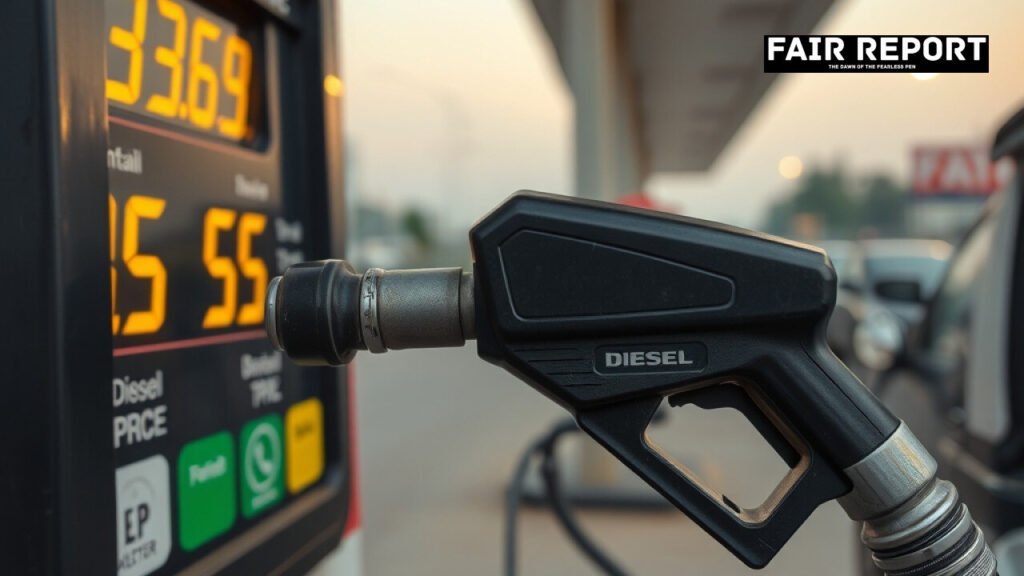 Fuel price hike at an Indian petrol pump