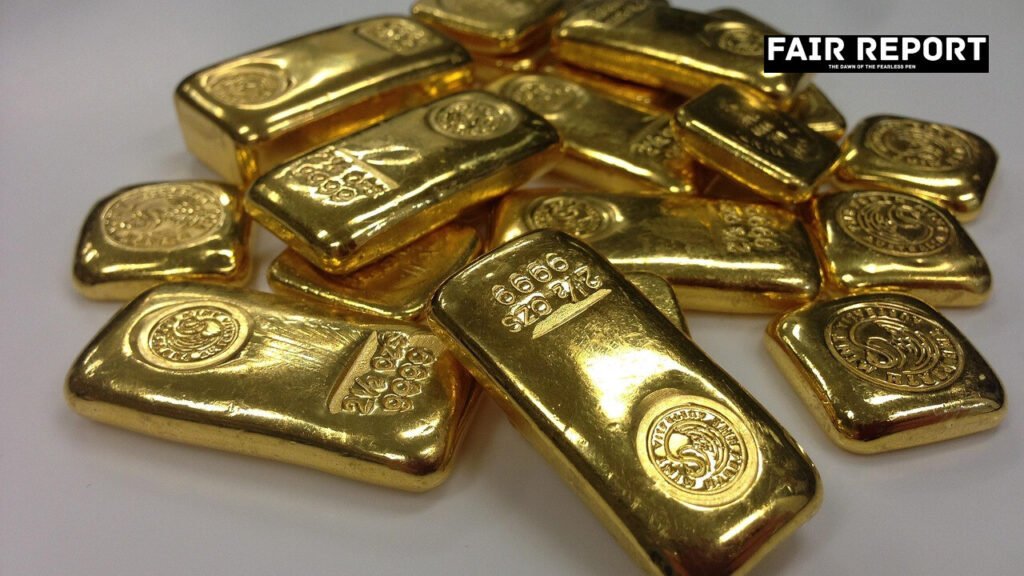 Gold and silver prices supported by rupee weakness displayed on bullion bars