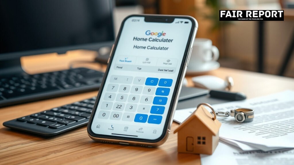 A smartphone showing a banking calculator next to a house key, reflecting the impact on home loan EMIs.