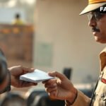 Photo of a Kota constable bribe exchange at a police outpost