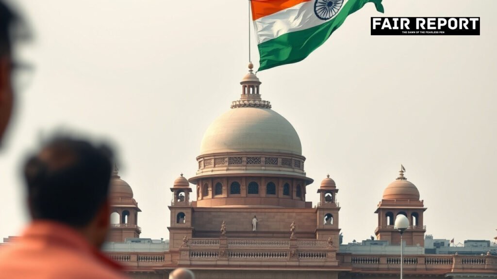 Narendra Modi 25 years leadership: Indian Parliament building