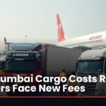 Navi Mumbai cargo terminal with trucks and aircraft illustrating rising shipping costs