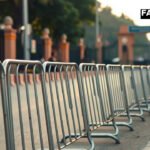 Security barricades placed ahead of the opposition march to EC in New Delhi.