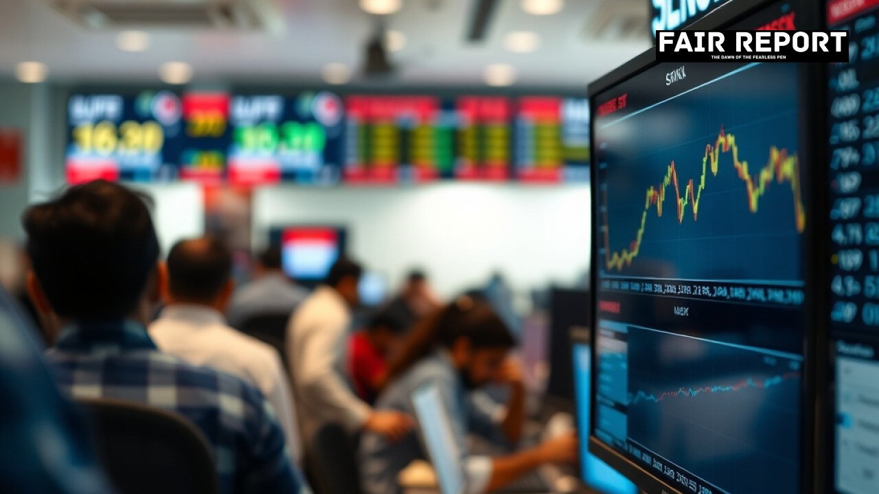 Sensex stock market trading screen