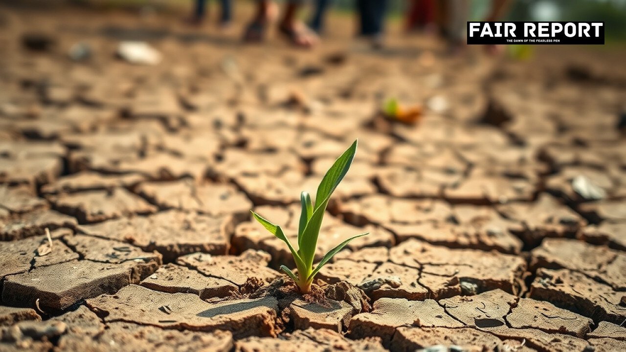 Parched agricultural soil representing the need for a special drought package for farmers