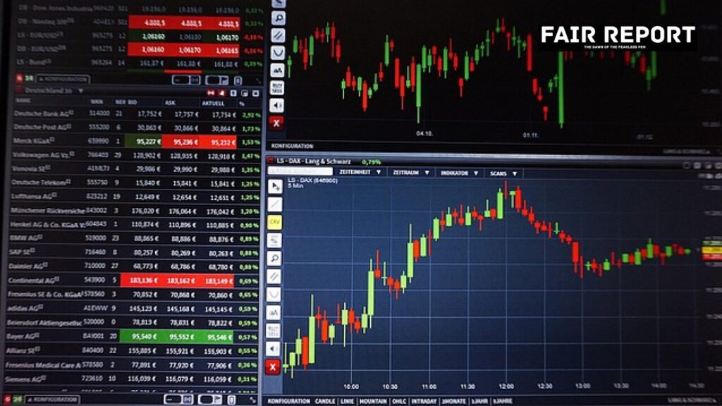 Stock market outlook July 2026: a trading screen displays the Sensex and Nifty indices