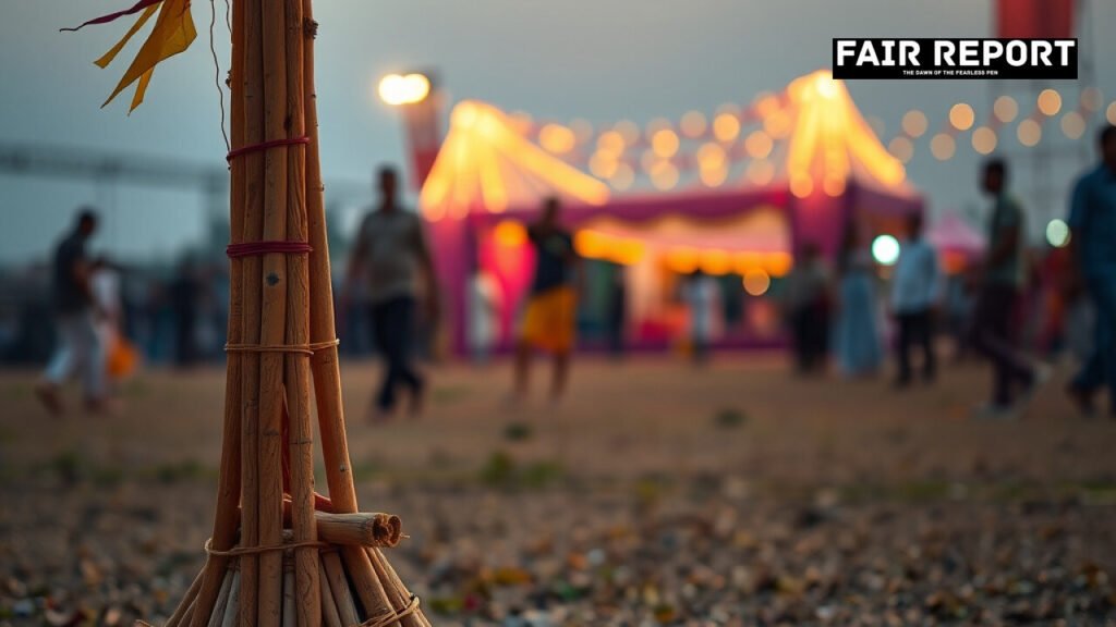 Effigy prepared for Yami Gautam Ravan Dahan during Dussehra festivities