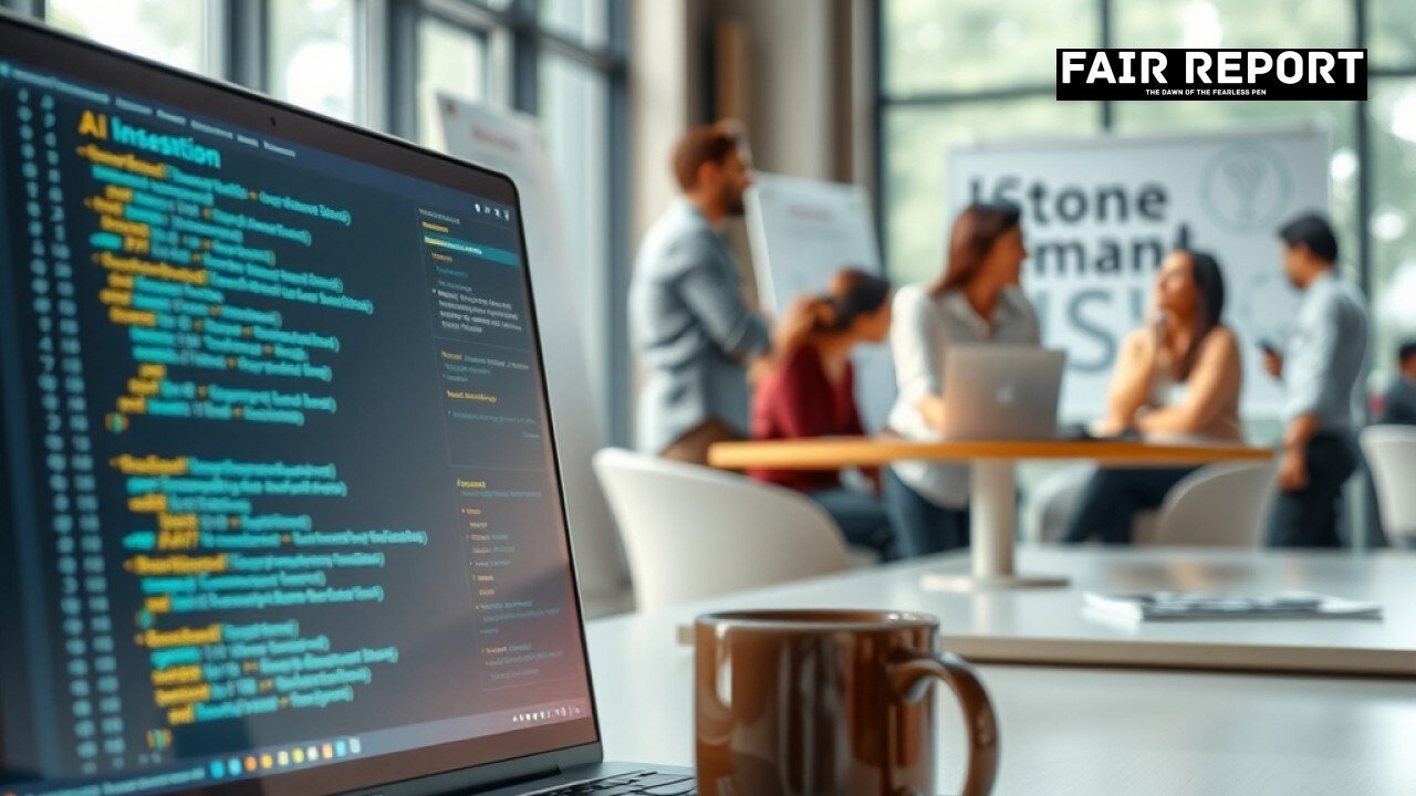 Photo illustrating AI startup funding activity in India